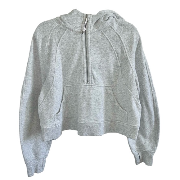 Lululemon Scuba Oversized 1/2 Zip Hoodie, Hthrd Core Ultra Light Grey, Sz. M/L - Picture 3 of 16